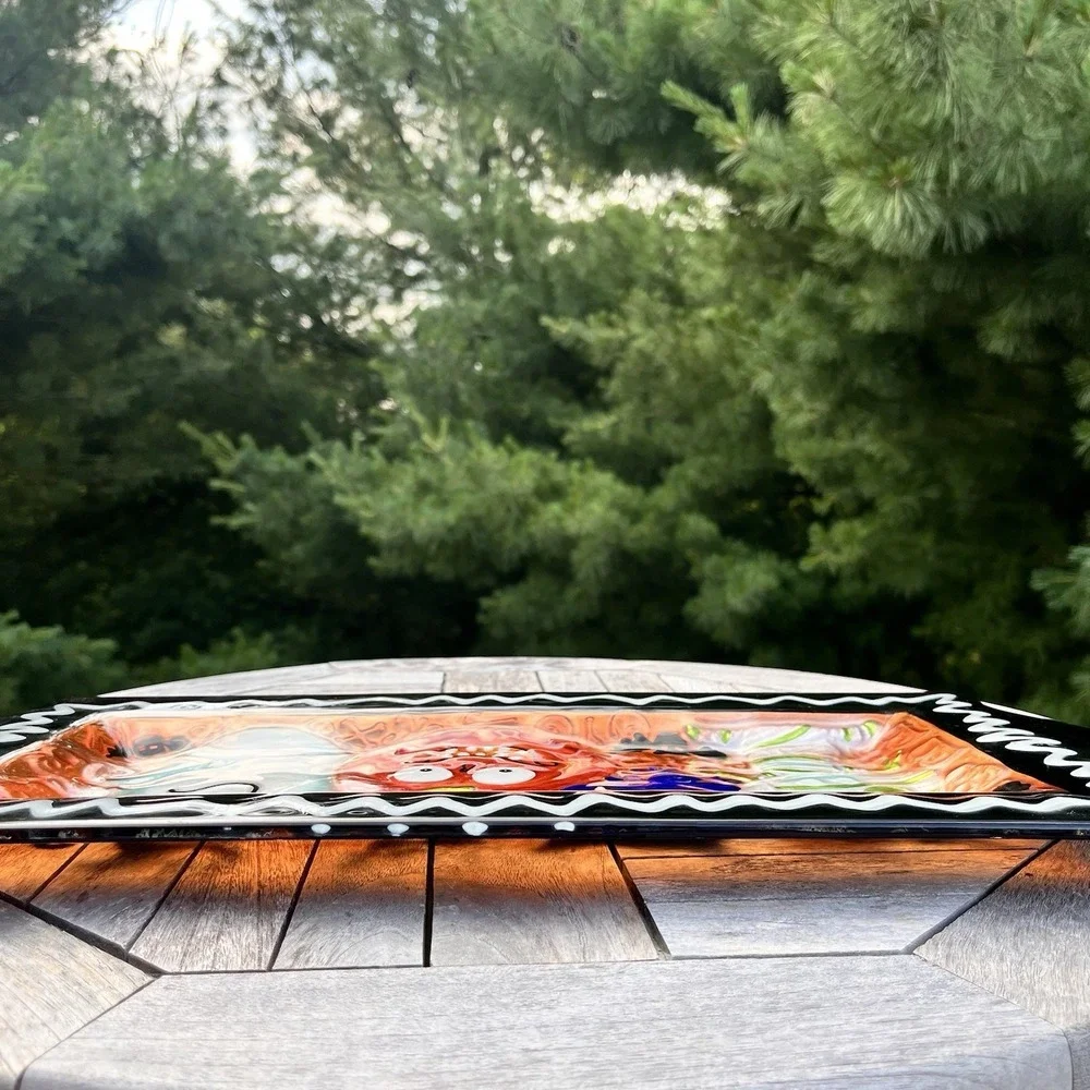 Halloween Fused Glass Tray Platter 20